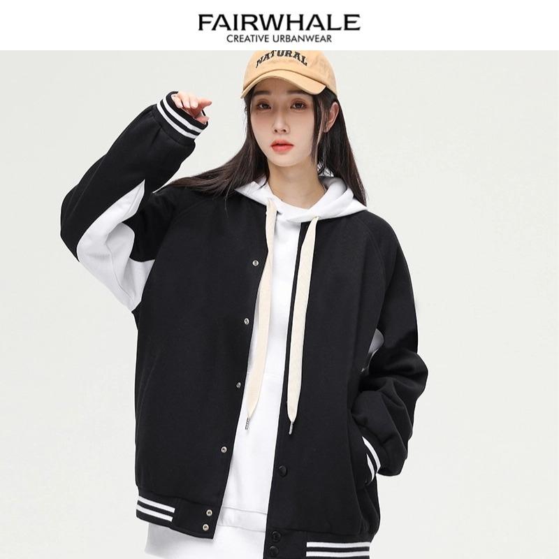 马克华菲美式棒球服外套女