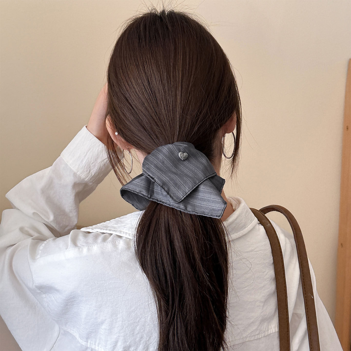 韩系条纹方巾大肠发圈女2026新款高级低马尾头绳新款秋冬发绳发饰,饰品/流行首饰/时尚饰品新,发饰,淘宝优惠券,粉丝福利购,淘宝优惠卷