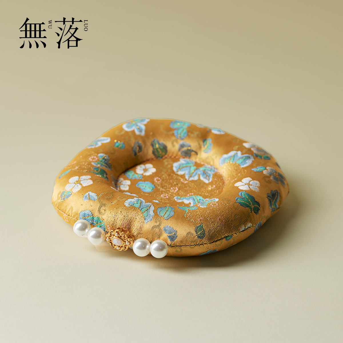 无落 甜甜圈布艺茶托壶承隔热垫茶壶盖碗垫棉麻加厚防烫茶道配件
