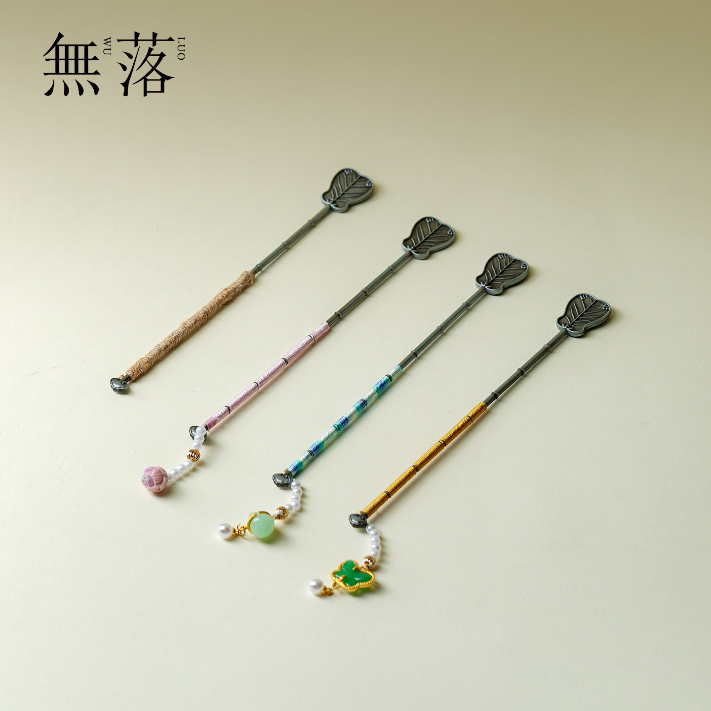 无落古风芭蕉扇扎绳茶拨复古中式茶匙精致家用茶则茶道配件取茶器