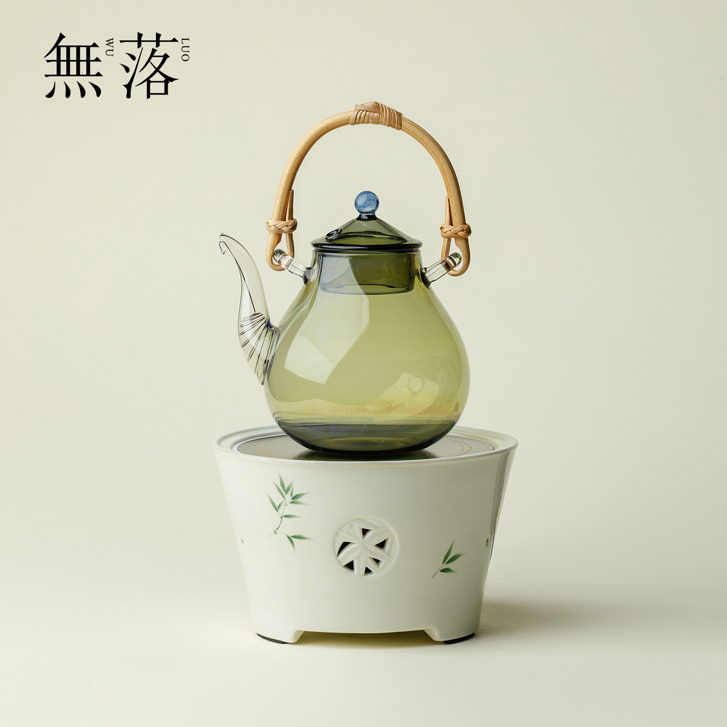 无落玻璃煮茶壶电陶炉套装高颜值全手工提梁壶青竹底座家用烧水壶,餐饮具,煮茶炉,淘宝优惠券,粉丝福利购,淘宝优惠卷
