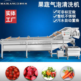 气泡山珍清洗机 现货供应金钱菇清洗机 不锈钢蘑菇清洗流水线