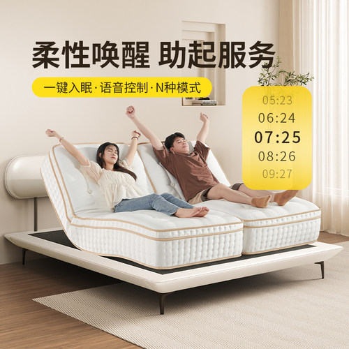 马尾毛席梦思电动智能床垫升降零重力全自动多功能助眠电动床