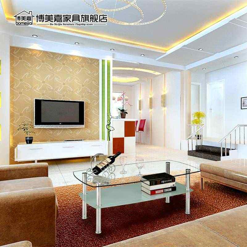 钢化玻璃小茶几正方形沙发边几简约现代客厅家用茶桌子小户型茶台