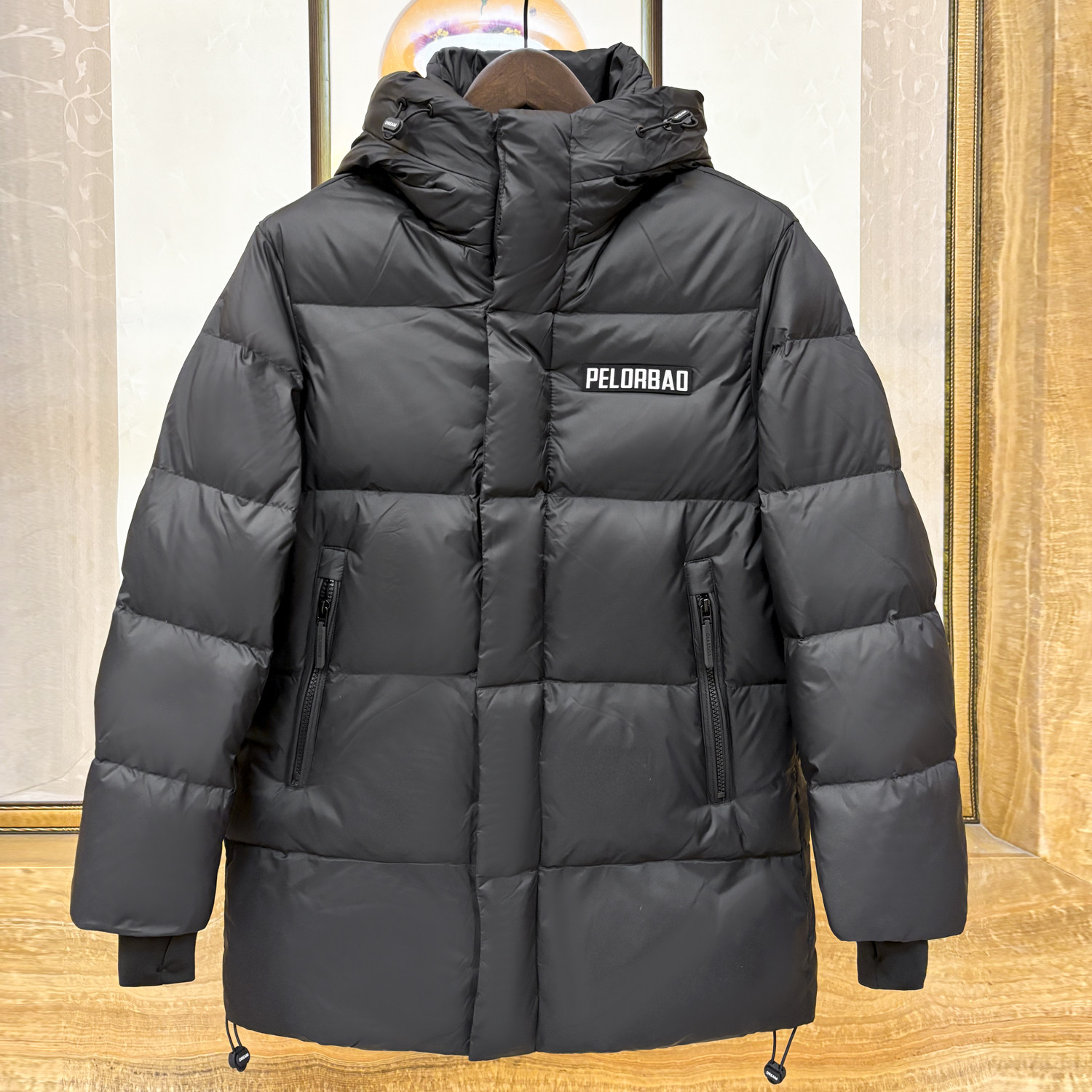 商场专柜撤柜95白鹅绒男士中长款极寒防寒羽绒服外套男女同款加厚