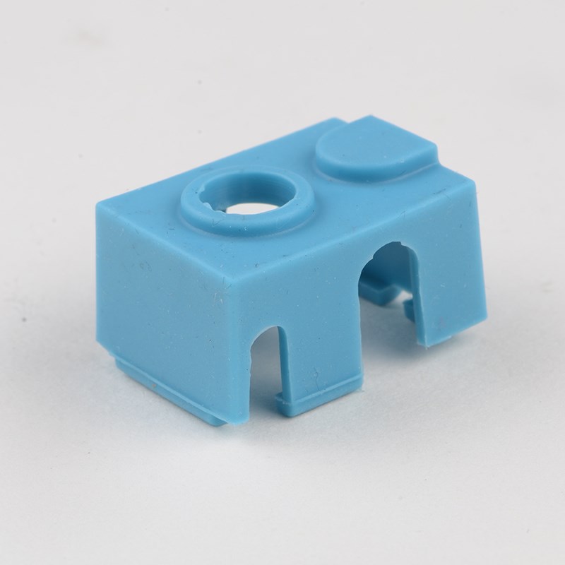3D打印机配件E3D V6铝块硅胶套耐高温防烫保护硅胶套蓝色PT款隔热