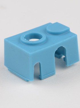 3D打印机配件E3D V6铝块硅胶套耐高温防烫保护硅胶套蓝色PT款隔热