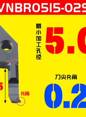 小内径镗孔刀片VNBR0415京瓷款内槽刀片VNGR螺纹刀片TR走心机刀杆