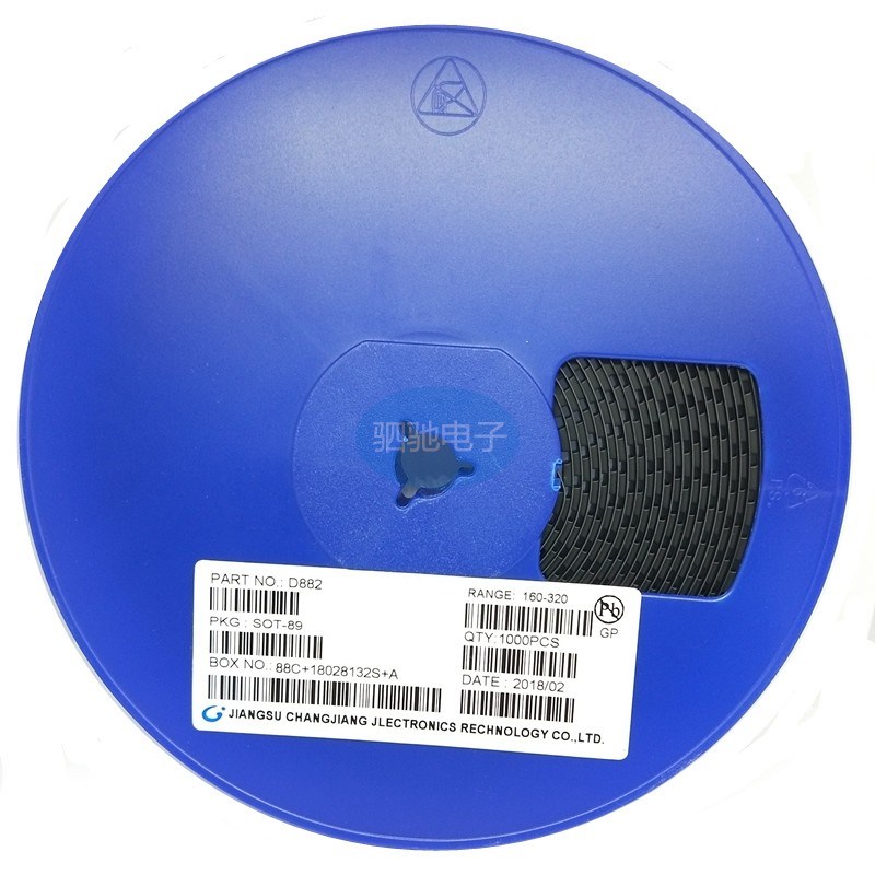 全新 SOT-89 D882 40V3A NPN三极管 2SD882 大芯片大电流 贴片