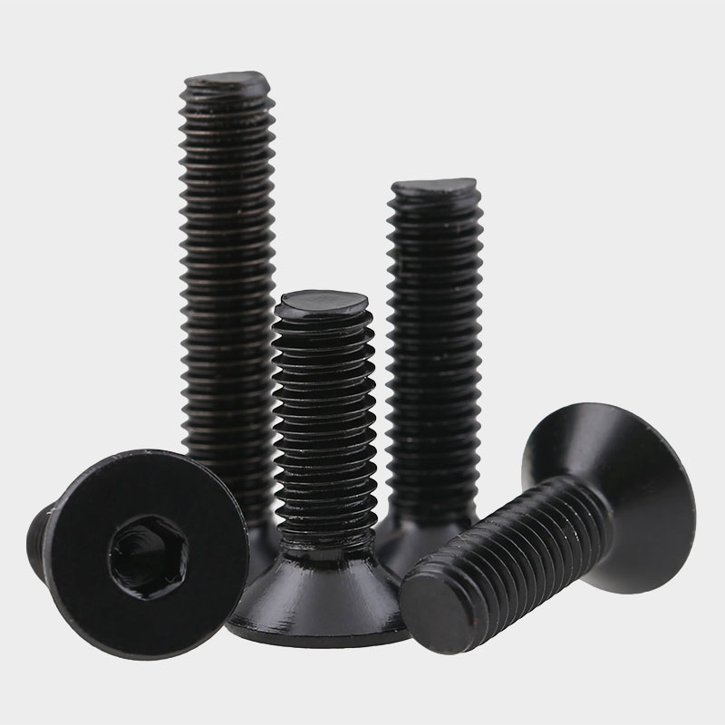 黑色304不锈钢h沉头内六角螺丝钉DIN7991平头螺栓M2M2.5M3M4M5M6M