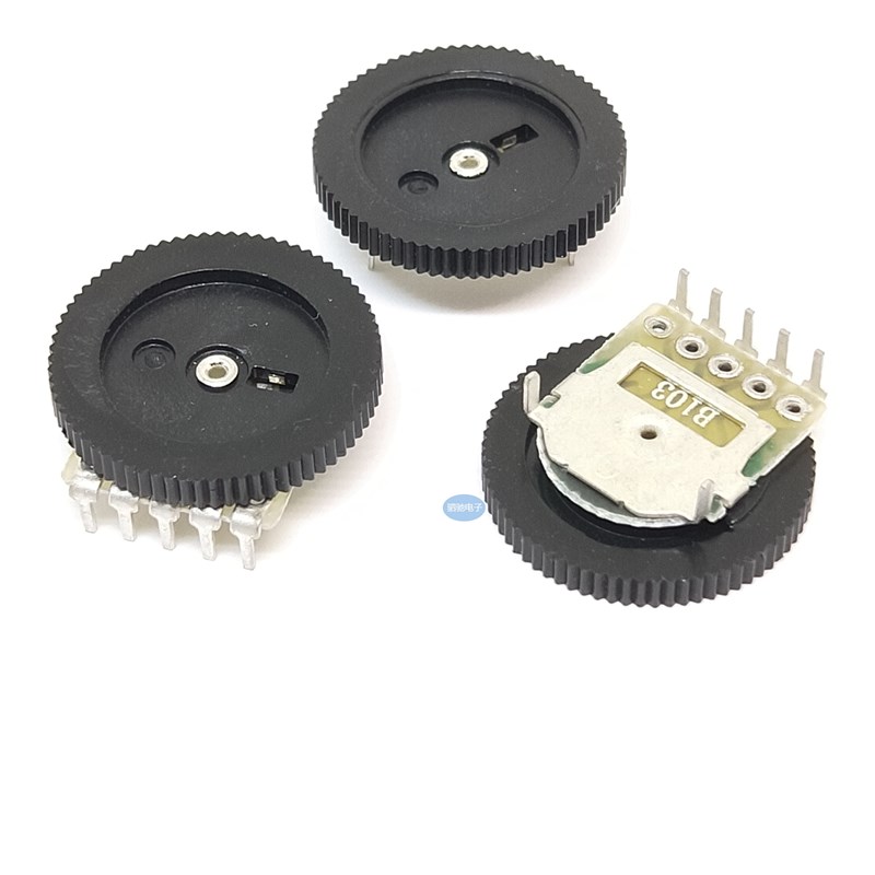 16*2MM 双联5脚 齿轮电位器 拨盘电位器 50K 10K B103K B503