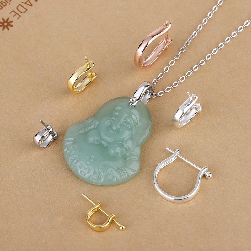 饰言银饰坠夹万能S925蜜蜡吊坠