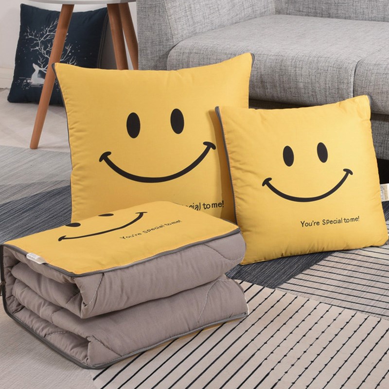 靓绣坊卡通抱枕被子两用二合一汽车沙发靠枕可折叠午睡毯枕头被