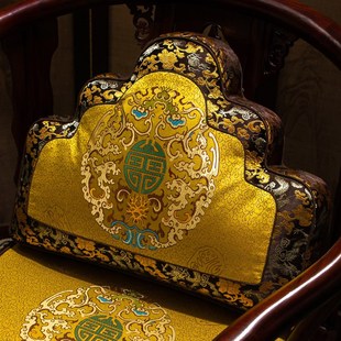 新中式抱枕沙发客厅靠枕床头靠背垫办公室腰枕腰靠圈椅靠垫套含芯