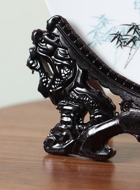 景德镇陶瓷器梅兰竹菊瓷盘摆件博古架挂盘艺术品中式盘子客厅