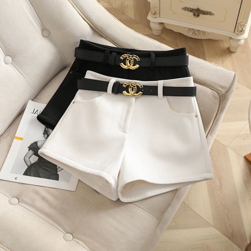 高腰黑色a字短裤女秋冬2024新款打底外穿网红靴裤显瘦阔腿裤,女装/女士精品,休闲裤,淘宝优惠券,粉丝福利购,淘宝优惠卷