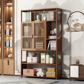 博古架实木新中式 多宝阁茶架子置物架茶室茶叶茶具古董摆件展示柜