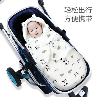 婴儿抱被秋冬季加厚睡袋新生衣服初生宝宝冬天春秋款纯棉外出包被