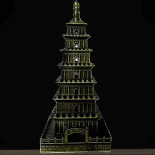 大雁塔模型金属古建筑陕西西安纪念品旅游特色礼品文创摆件工艺品