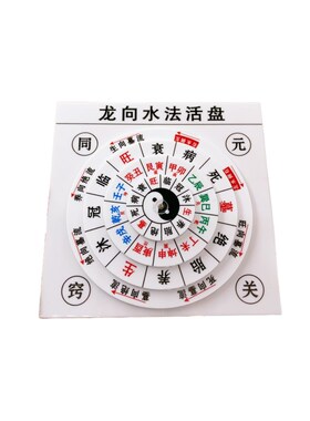 龙向水法活盘水法罗盘三合四局加厚不变形八宅吉凶五决五层转动