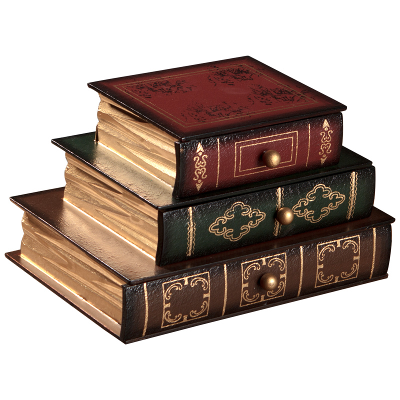 玄关钥匙收纳盒创意饰品抽屉办公桌书房书桌摆件道具书木质首饰盒
