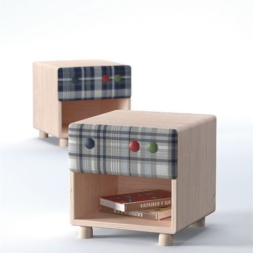 ONFO儿童房家具实木床头柜宝宝卧室床边柜储物柜抽屉柜收纳柜