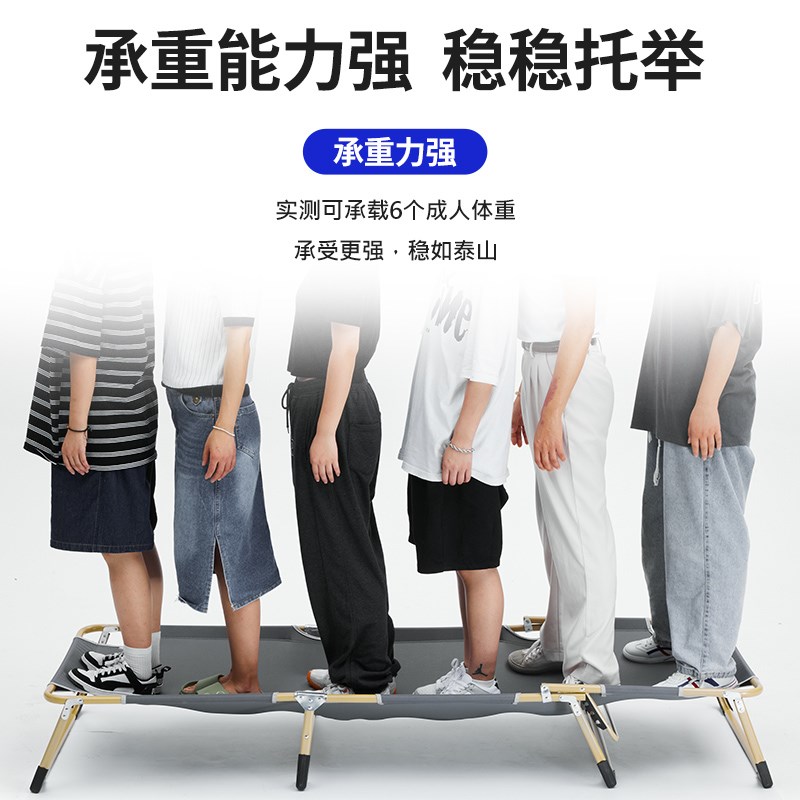 午休折叠床单人躺椅行军床成人简易陪护便携办公室上班族午睡神器