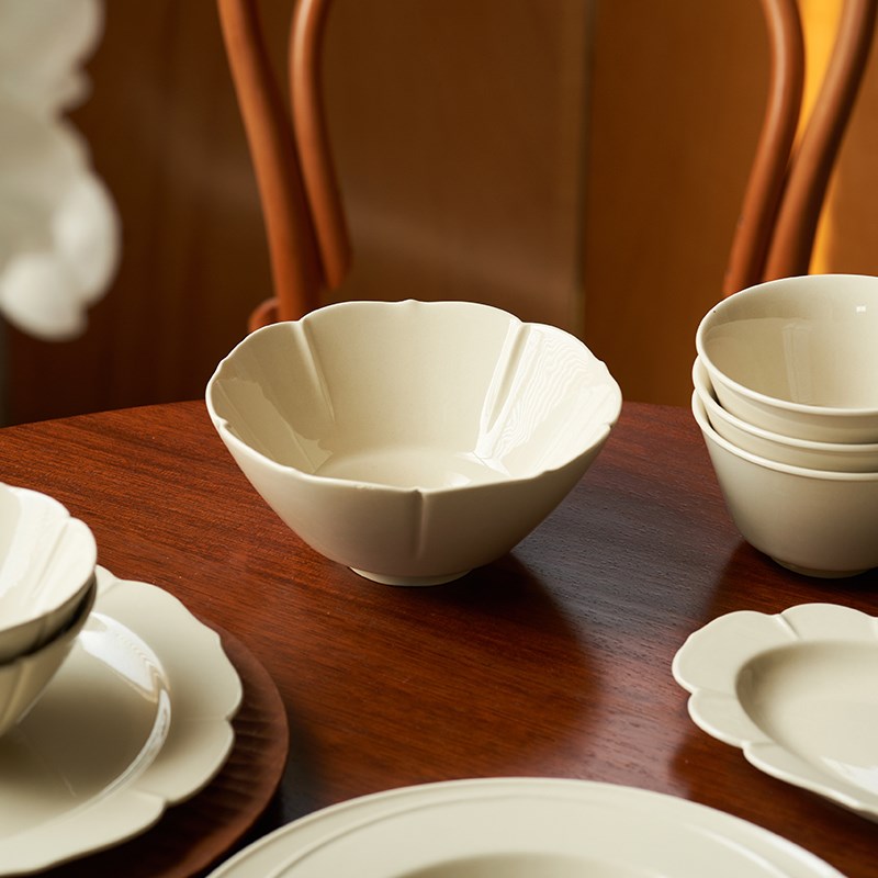 法式复古碗盘套装家用餐具碗具碗碟碗筷组合盘子碗乔迁新居2人用