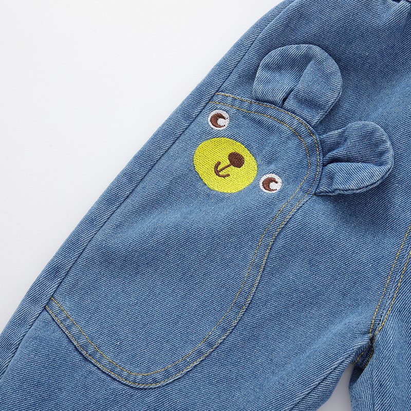 宝宝牛仔裤春季婴儿屁屁裤女童春装男童长裤小童童装儿童裤子春秋