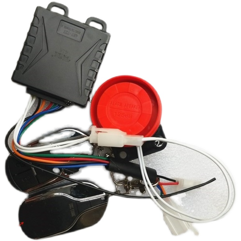 电动车三轮车防盗器铅酸电池48V60V64V72V80V96V通用报警器遥控