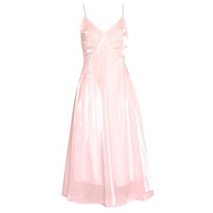 人鱼姬流光吊带连衣裙女新款仙女气质高腰暮云纱海边度假沙滩长裙