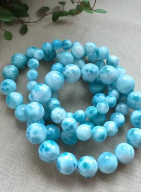 天然海纹石手链女款单圈多层项链吊坠锁骨链情侣饰品礼物超七手串