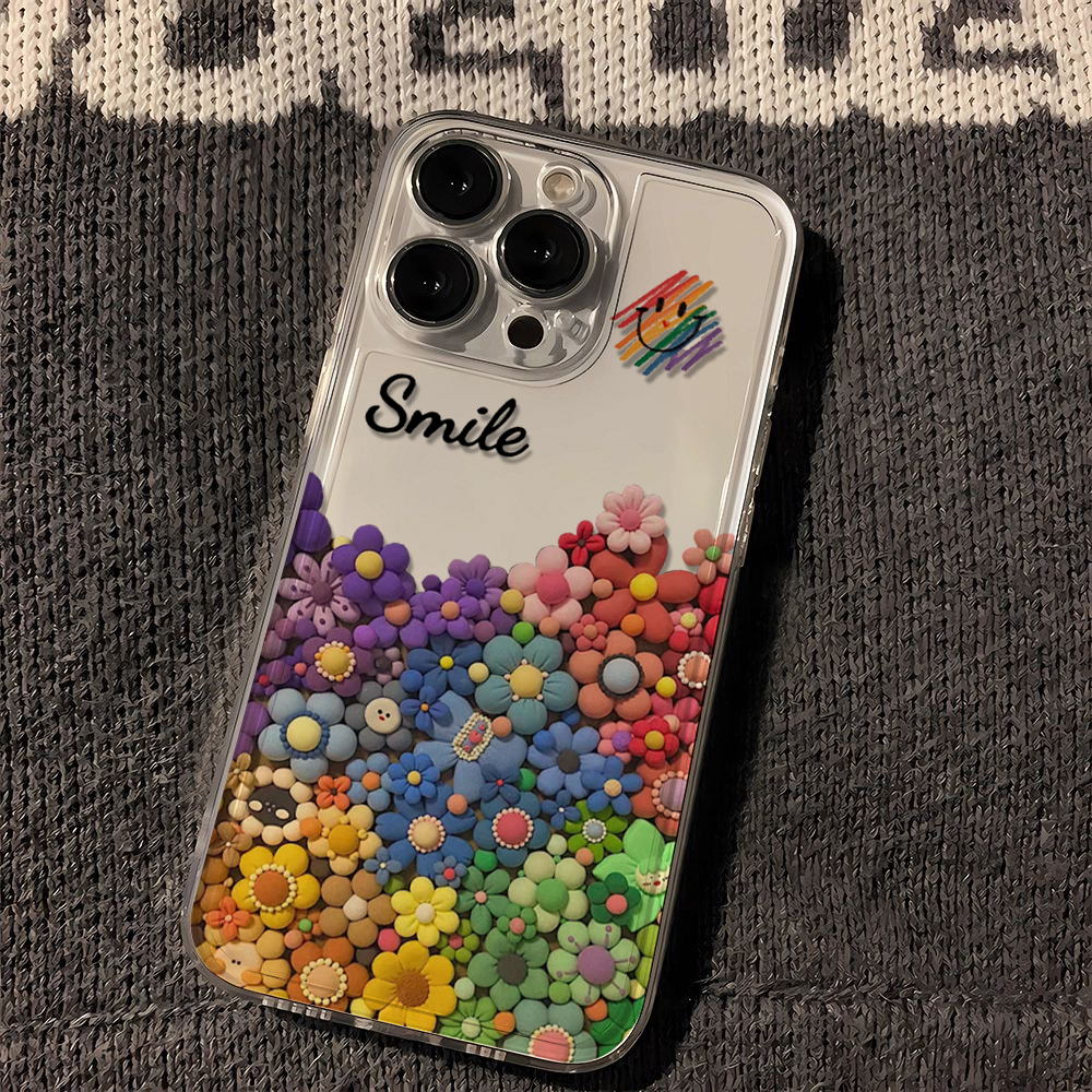 彩色太阳花iPhone16手机壳苹果15pro/11/12/13/14/15pro小清新iphone8/14plus时尚透明x/xr/xs/男女新款