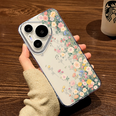 春日繁花适用华为Pura70ultra手机壳p60Art透明鼎桥p50e好看p40软p30pro+女新款卡通高级感HUAWEI创意保护套