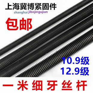 10.9级12.9级细牙牙条 全螺纹E丝杆M12M14M16M18M20m24 一米螺杆