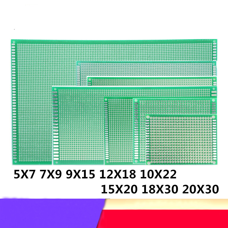 PCB电路板 单面喷锡绿油玻s纤FR4实验板万能板5*7 7*9 9*15
