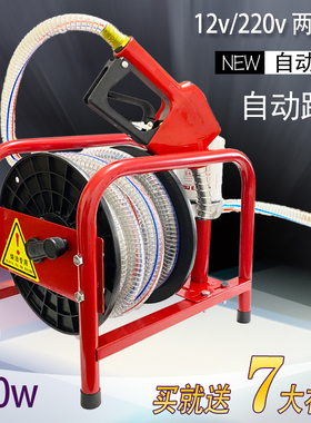 柴油电动抽油泵12V24V220伏C加油泵自吸泵大功率加油枪计量加油机