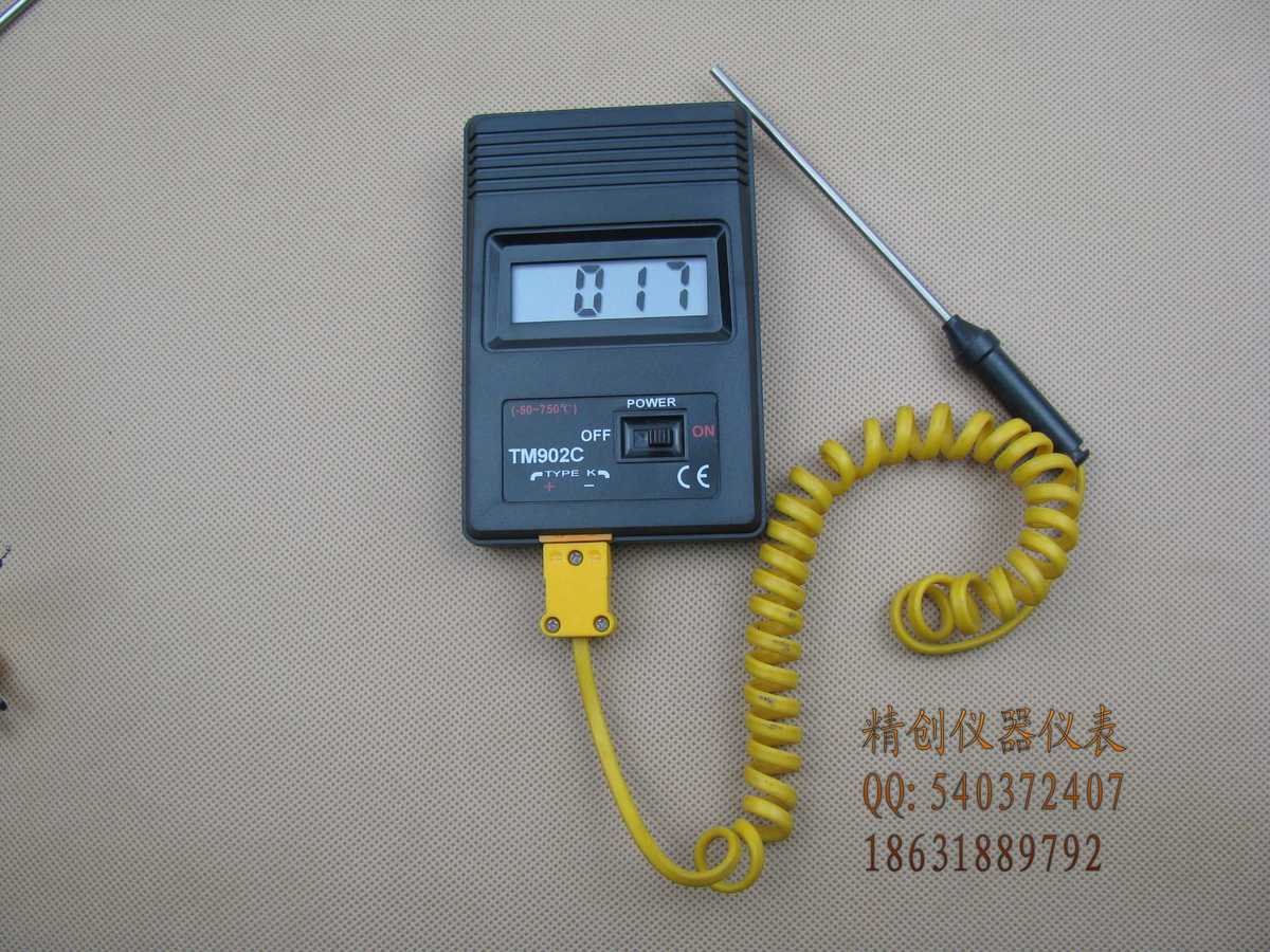 精创TM902C便携式数显电子温度计 K型热电O偶高温油温热烫发焗油