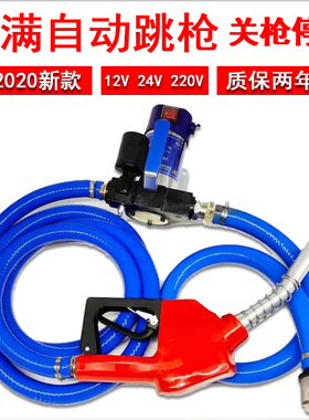 抽油泵柴油c电动加油机柴油泵12伏24V220V煤油家用关枪停机自吸泵