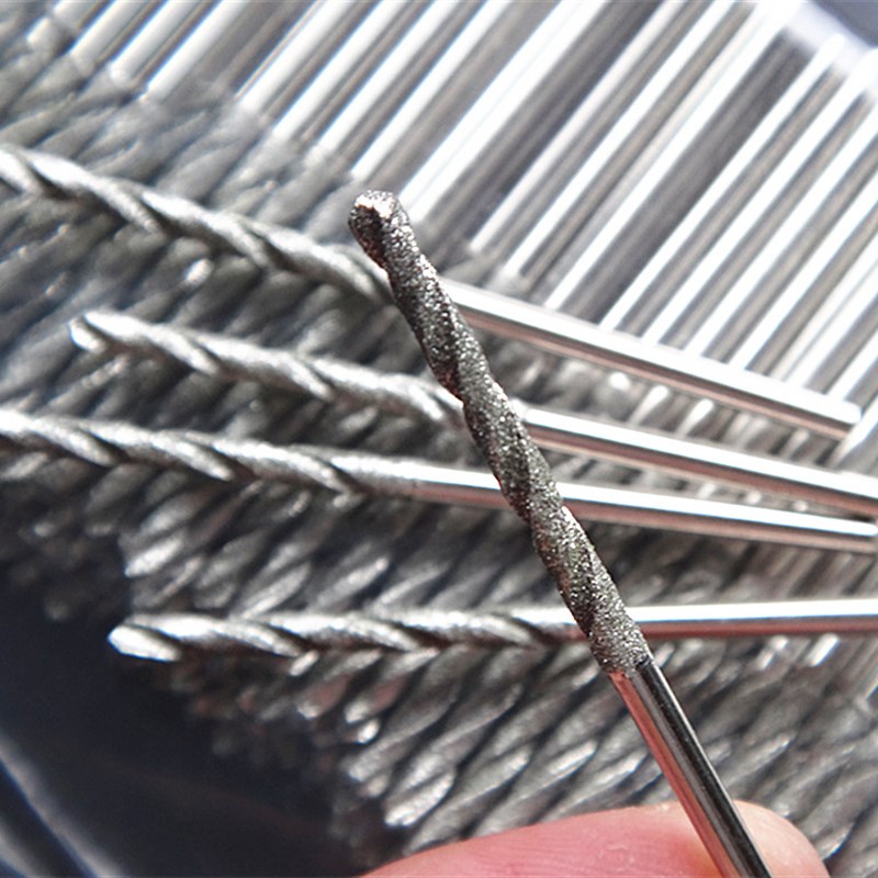 金刚石麻花钻h钻头空鼓修复陶瓷打孔针玉石打孔针翡翠打孔钻头