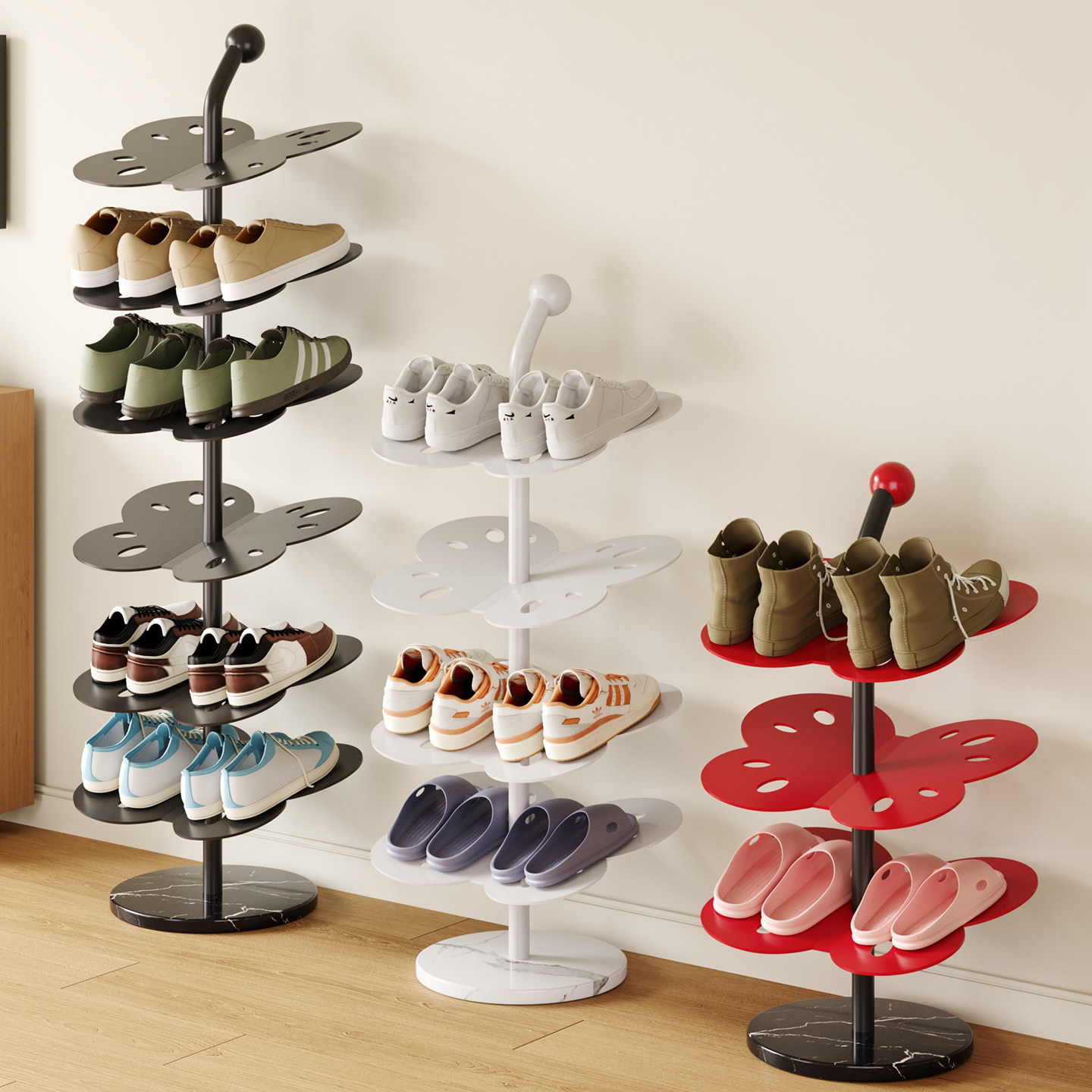 创意铁艺蝴蝶鞋架入户门鞋架子家用门口多层玄关儿童小窄简易鞋柜