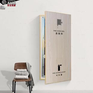 定做木色纹理木纹路消火栓遮挡装饰画配电箱大尺寸可开门遮盖挂画