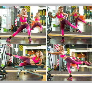 龙门架脚踝扣健身绳索后踢绑带腿脚套练臀翘臀神器脚环弹力带配件