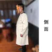 白帆布反穿罩衣棉电焊工倒穿衣工作服焊接切割劳保抗火花飞溅围裙