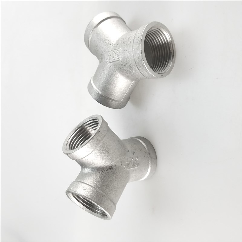 304不锈钢Y型内丝三通/三通一分二路/内丝Y型分水器/4分6分1寸2寸