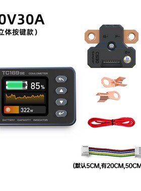 TC169SE彩屏电动车三轮车库仑计电量显示器铅酸锂电池容量检测