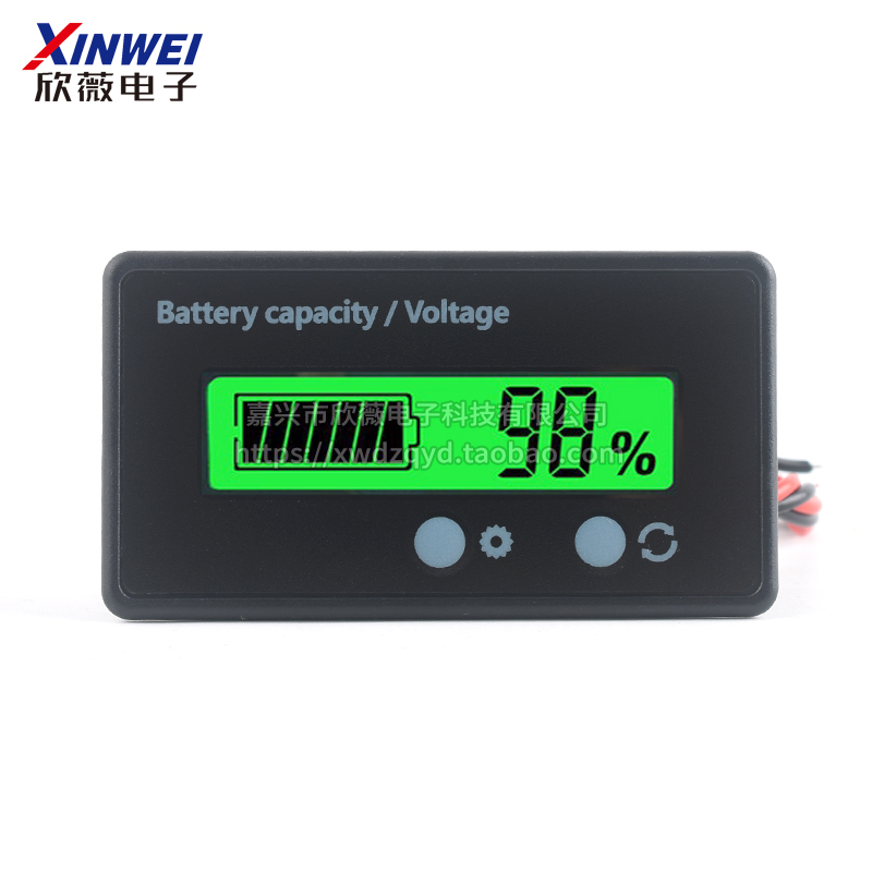 12V24V48V60V72V锂电池电量显示器铅酸电瓶电压表百分比电量表