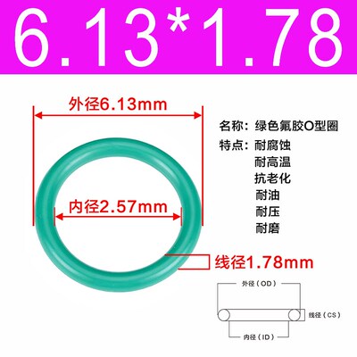 氟胶O型圈内径1.78/2.57/2.9/3.35/3.68/3.94/4.47/4.76*1.78