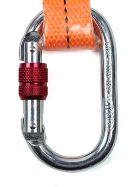 代尔塔504208单小钩减震带+O型钢钩高空作业户外攀爬防坠落安全绳