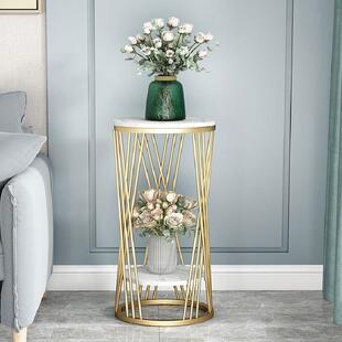 北欧铁艺室内花架大理石摆件客厅落地式置物架简约花架子轻奢风